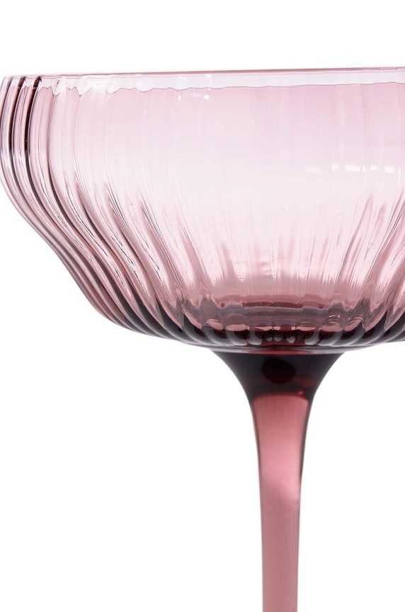 Кухня и бар Комплект чаши за вино Pols Potten Pum Coupe Glasses 250 ml (2 броя) 140.230.152 розов