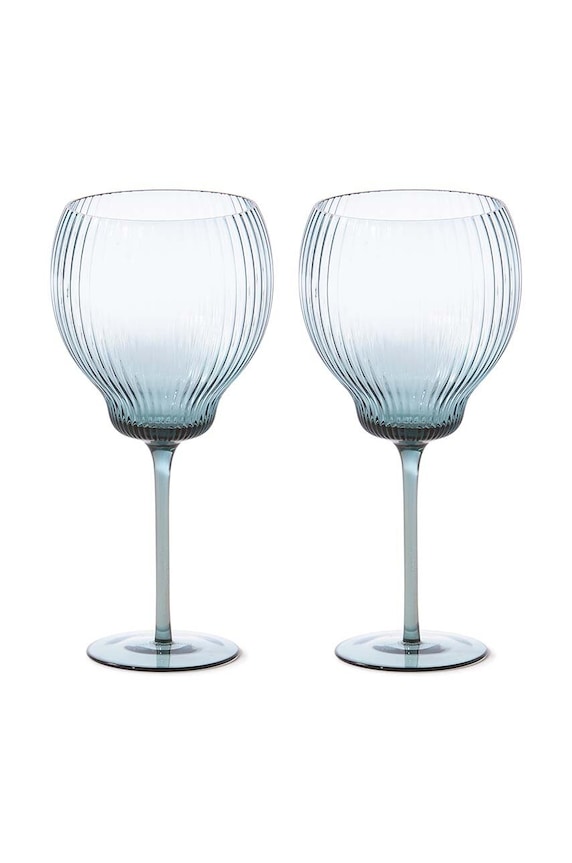 Pols Potten zestaw kieliszków do wina Pum Wineglasses 700 ml 140.230.155 niebieski AA00
