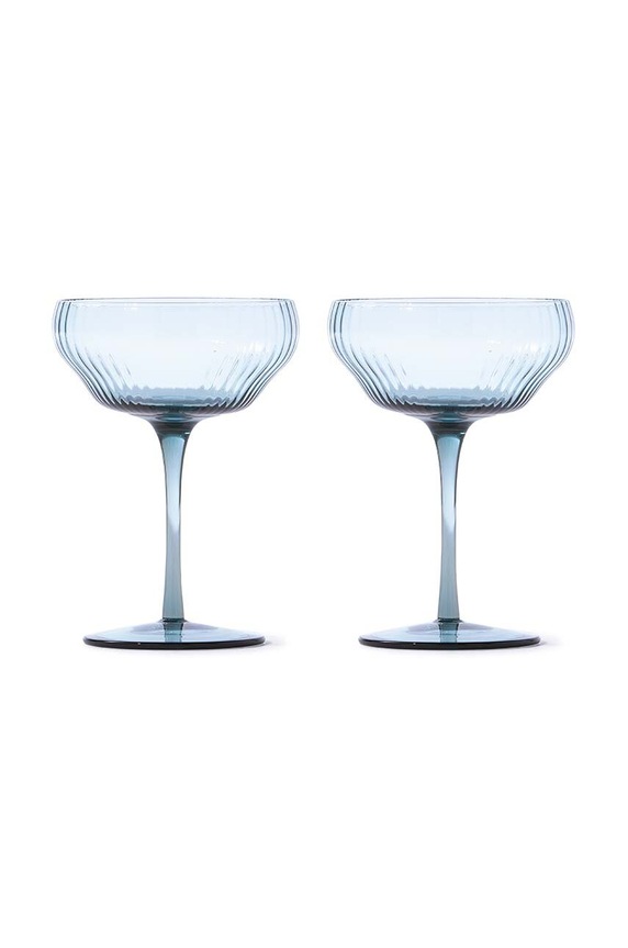 Sada sklenic na šampaňské Pols Potten Pum Coupe 250 ml 2-pack modrá 140.230.151