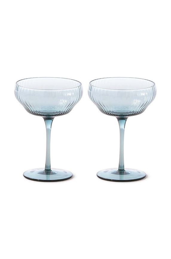 Sada sklenic na šampaňské Pols Potten Pum Coupe 250 ml 2-pack 140.230.151 modrá AA00