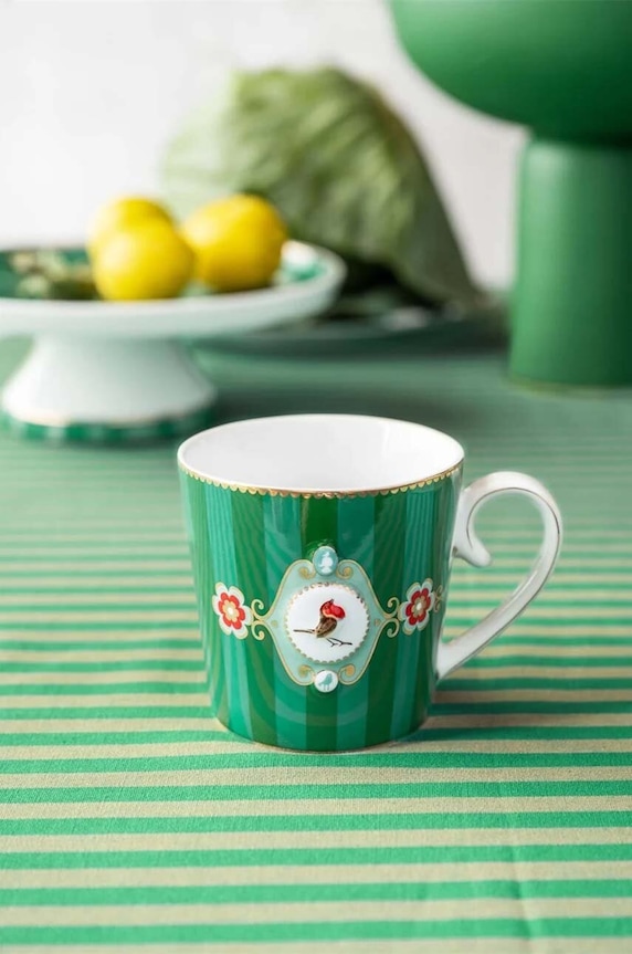 Cucina e Bar Pip Studio tazza Love Birds Medallion 250 ml 51002473 verde