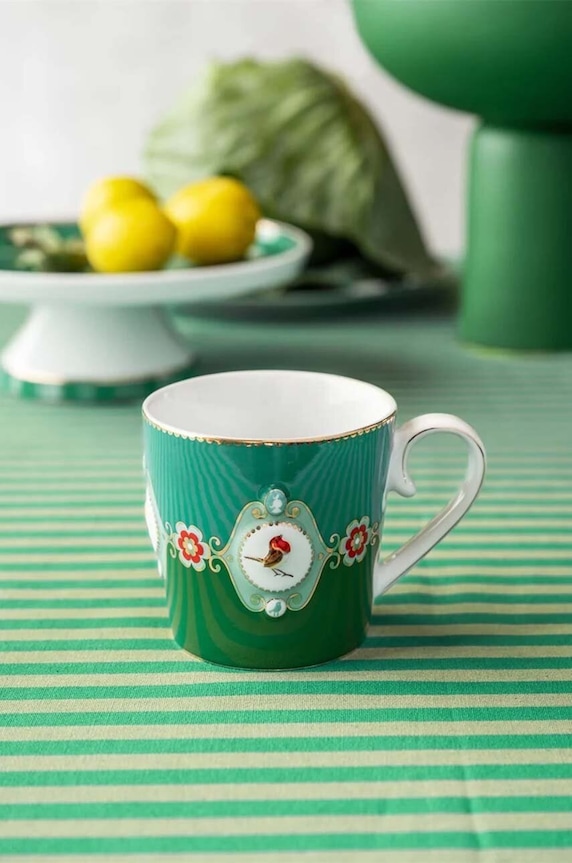 Pip Studio cană Love Birds Medallion 250 ml 51002474 verde AA00