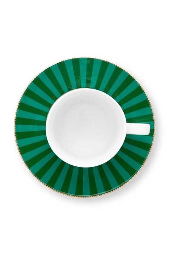 Skodelica s podstavkom Pip Studio Love Birds Medalli 200 ml 51004189 zelena AA00