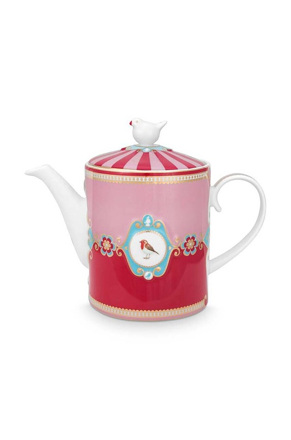 Pip Studio ceainic Love Birds Medallion 1,3 L roz 51005004