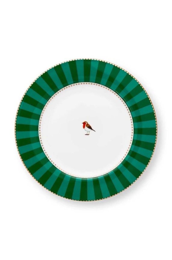 Pip Studio set piatti Love Birds Stripes Eme pacco da 6 verde 51001463