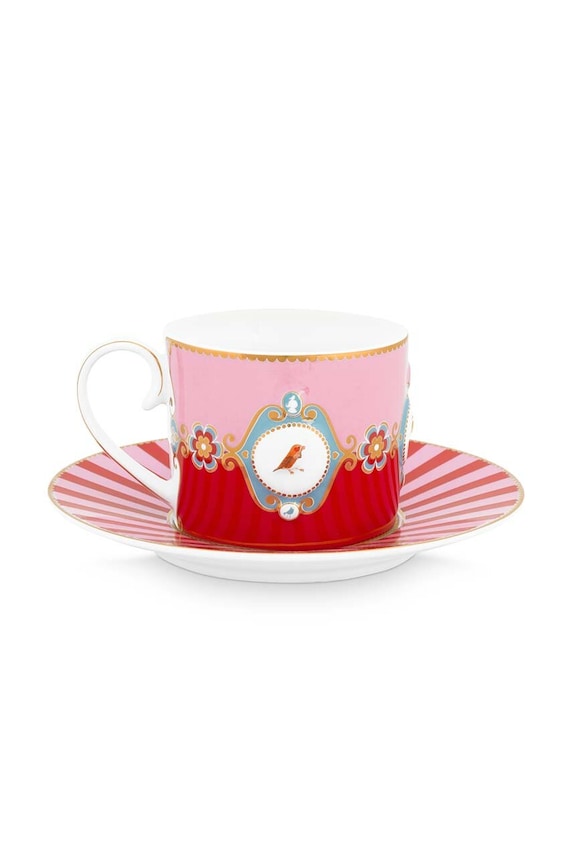 Pip Studio ceașcă și farfurioară Love Birds Medalli 200 ml 51004012 multicolor AA00