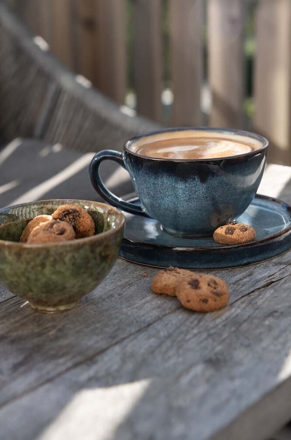 Κουζίνα και μπαρ Φλιτζάνι και πιατάκι Byon Jade 250 ml 5228615813 μπλε