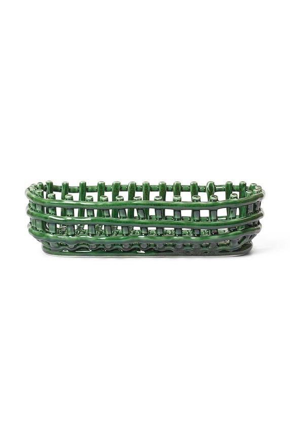 ferm LIVING dekorációs kosár Ceramic Basket zöld 1104268939