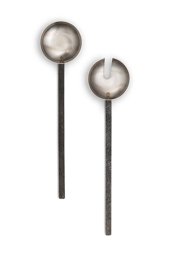 Ferm Living łyżki sałatkowe Obra 2-pack szary 1104268859