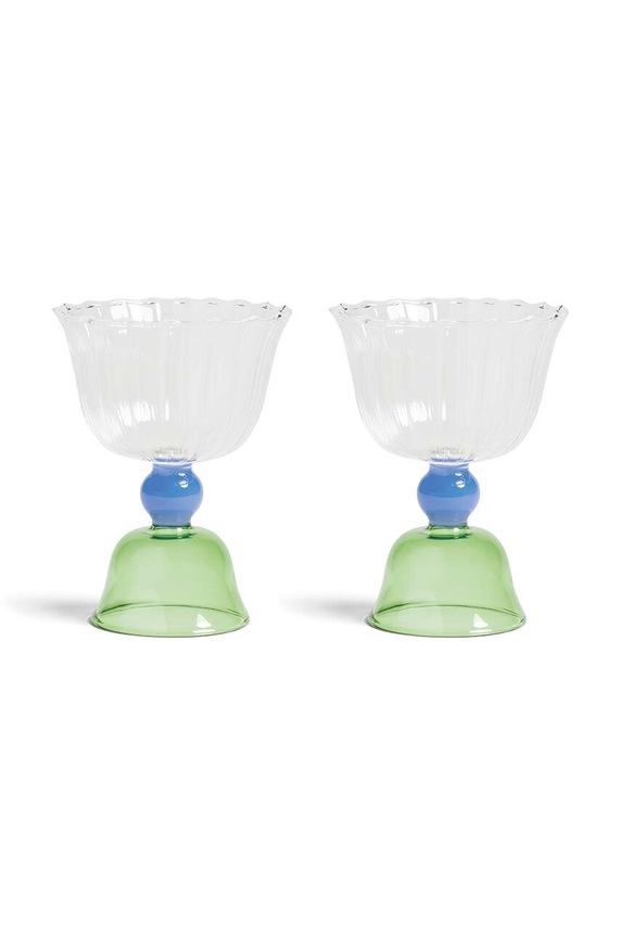 &k amsterdam zestaw kieliszków tulip green 200 ml 2-pack multicolor 351.03