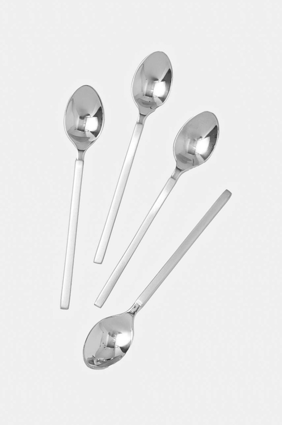 Комплект чайных ложек Alessi Mocha 4 шт серебрянный 4180/9S4