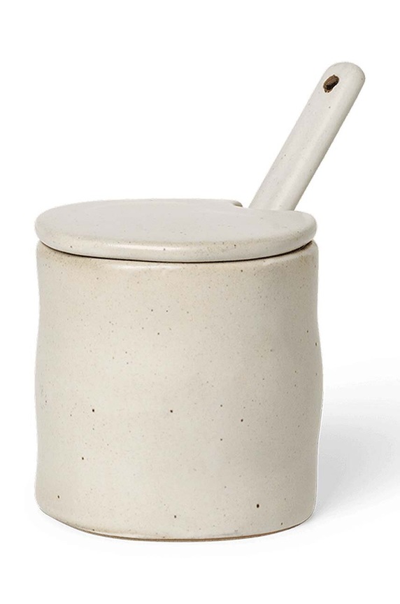 Nádoba s vekom ferm LIVING Flow Jar biela 1104264629