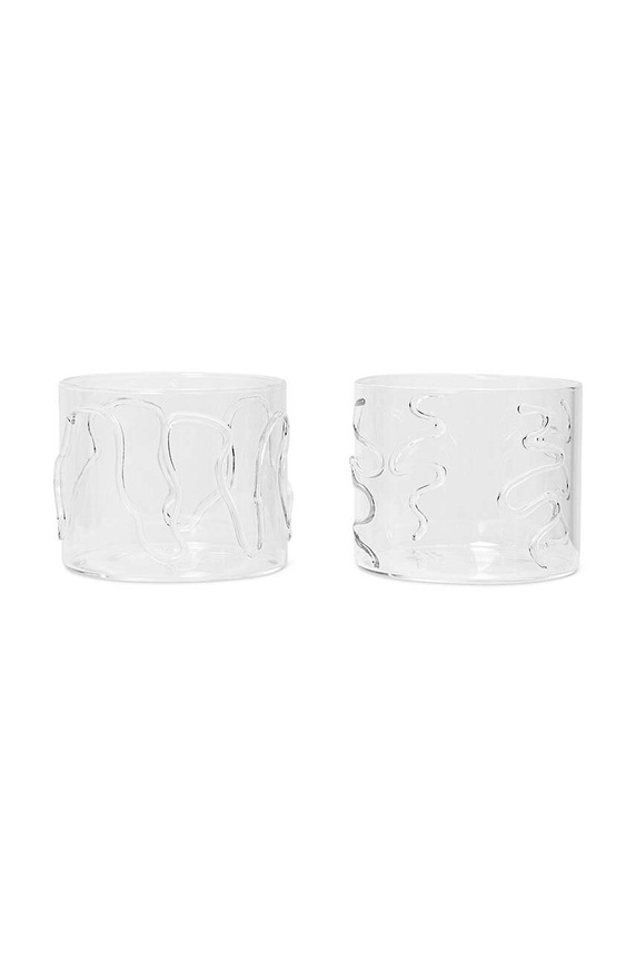 Σετ ποτηριών ferm LIVING Doodle Glasses 200 ml 2-pack διαφανή 1104267322