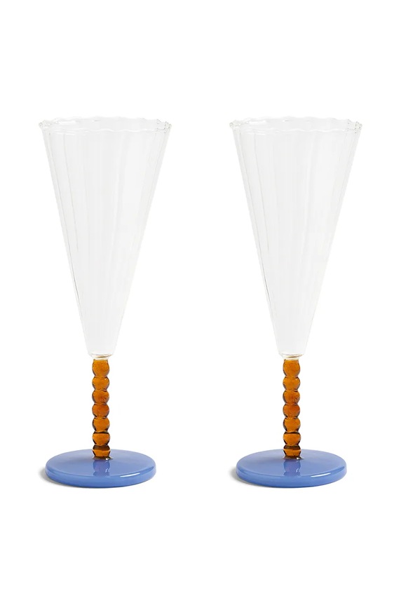 Комплект чаши за вино &k amsterdam Flute perle amber (2 броя) многоцветен 352.07