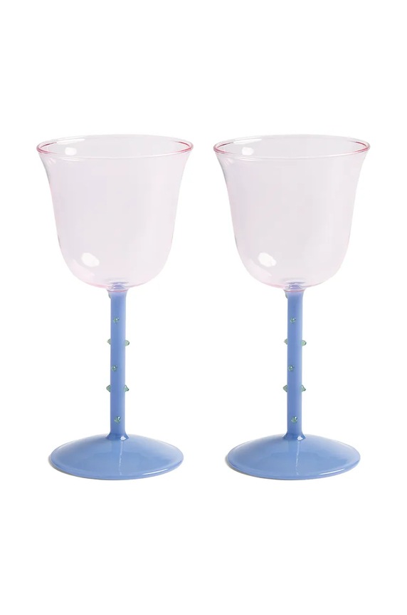 Sada pohárikov &k amsterdam glass dot pink 200 ml 2-pak viacfarebná 358.01