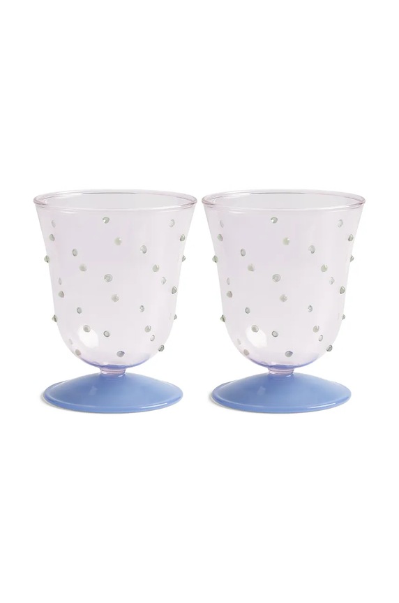 Sada pohárov &k amsterdam glass dot pink 200 ml 2-pak viacfarebná 358.04