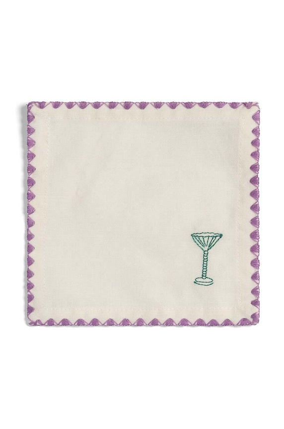 Set koktajl prtičkov &k amsterdam Napkin Cocktail Zigzag 4-pack 6044.02 pisana