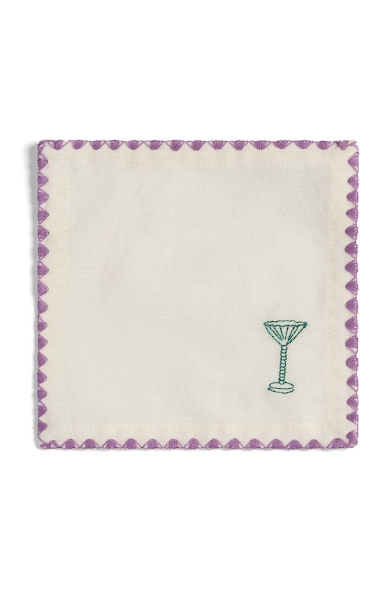 Set koktajl prtičkov &k amsterdam Napkin Cocktail Zigzag 4-pack 6044.02 pisana