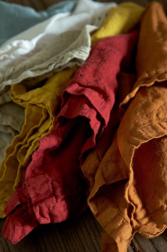 Costa Nova zestaw serwetek Linen 2-pack TX0186.AMB.SET2 pomarańczowy AA00