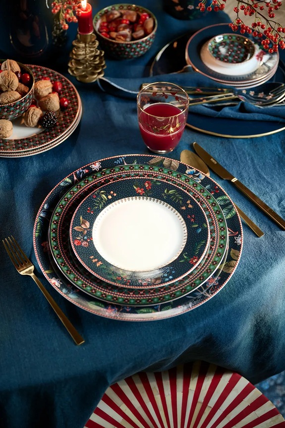 Cucina e Bar Pip Studio set di piatti piani Berry Blues Blue 21,5 cm pacco da 6 51.001.481 multicolore