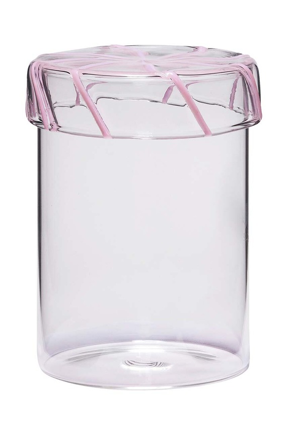 Posoda s pokrovom Hübsch 700 ml roza 661908