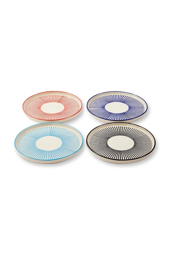 Pols Potten set de farfurii pentru desert Handpainted 20 cm 4-pack multicolor 240.400.014