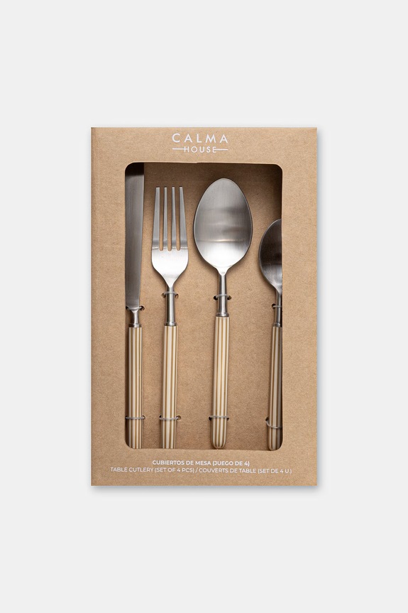 Kuhinja i bar Set pribora za jelo Calma House Mango 4-pack MANGO.C22.CRU bež