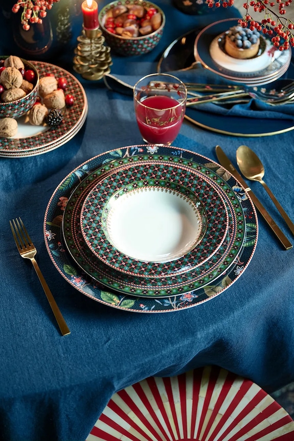 Pip Studio set de farfurii plate Berry Blues Blue 32 cm 2-pack multicolor 51.001.485