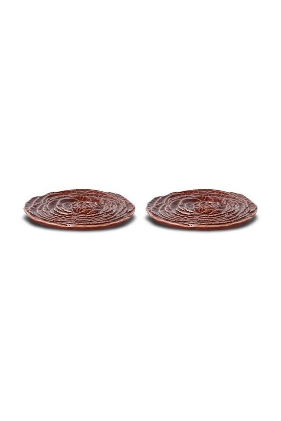 Byon zestaw talerzy deserowych Coaster Veggie 10 cm 2-pack bordowy 5283909106
