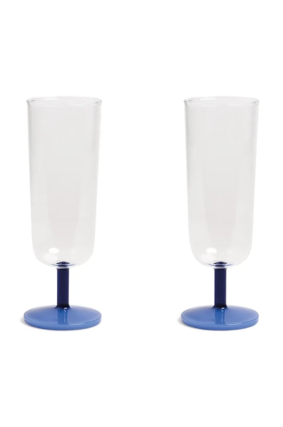 Комплект чаши за шампанско &k amsterdam mingle blue 250 ml многоцветен 354.08