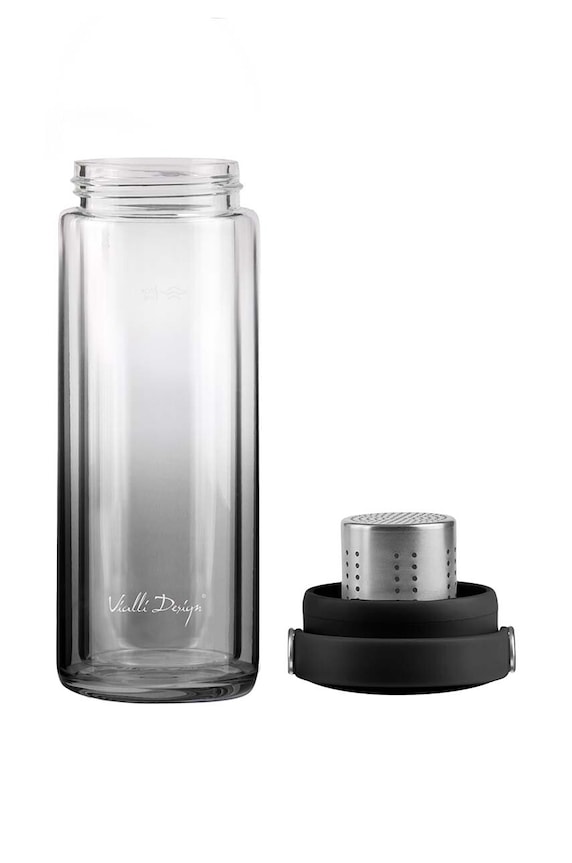 Bucătărie și bar Vialli Design sticlă de ceai Fuori 350 ml 30176 negru