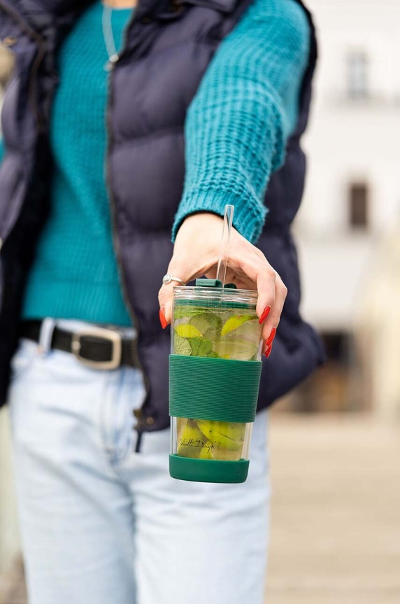 Ισοθερμική κούπα με καλαμάκι Vialli Design Fuori 600 ml 30398.