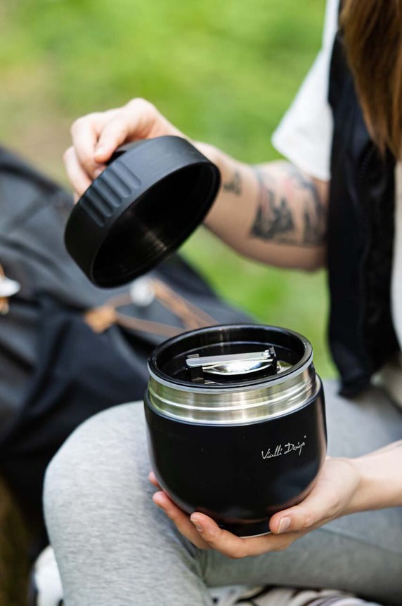 Vialli Design termos cu recipient și lingură Fuori 680 ml 30299.