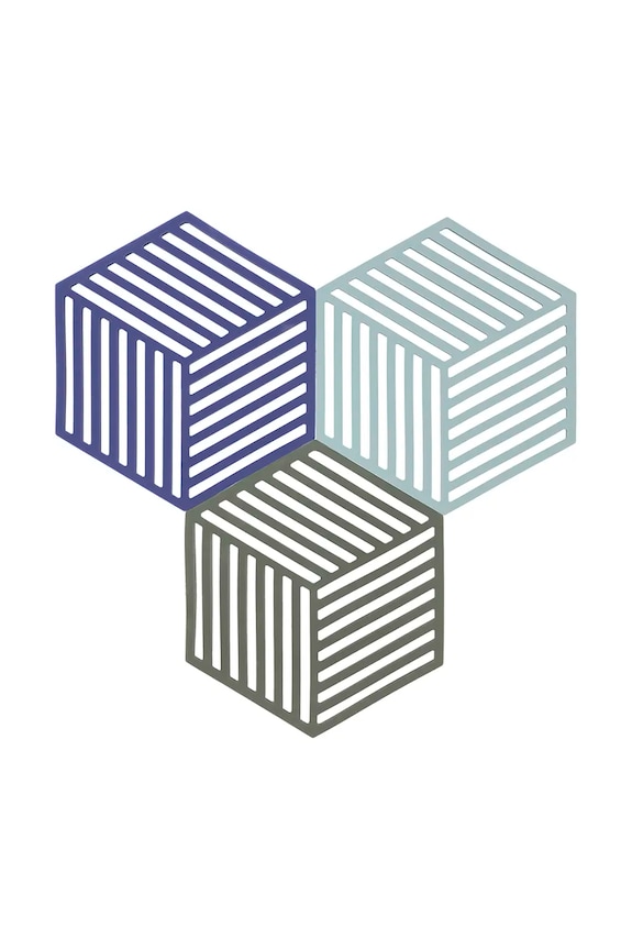 Podstavek Zone Denmark Hexagon 3-pack pisana 32703