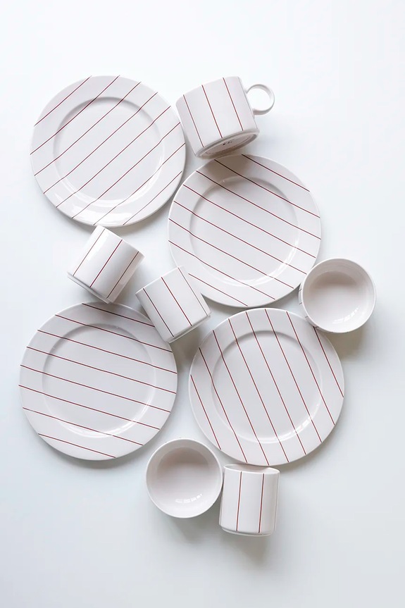 Πιάτο γλυκού Design Letters Pyjamas Plate 23 cm 10101025PBFRSTRIPE πολύχρωμο