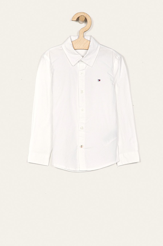Tommy Hilfiger - Detská košeľa 86-176 cm s elastanom biela KB0KB03970