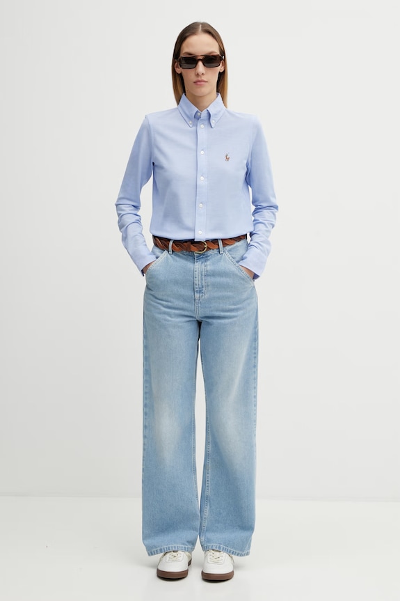 Polo Ralph Lauren camicia in cotone 211664427001 blu