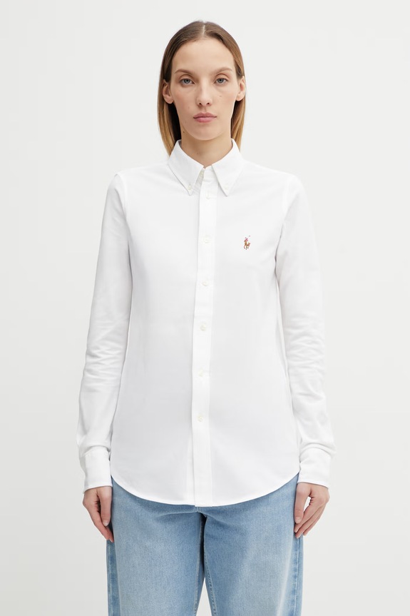 Polo Ralph Lauren - Koszula 211664427003 gładkie biały 211664427003