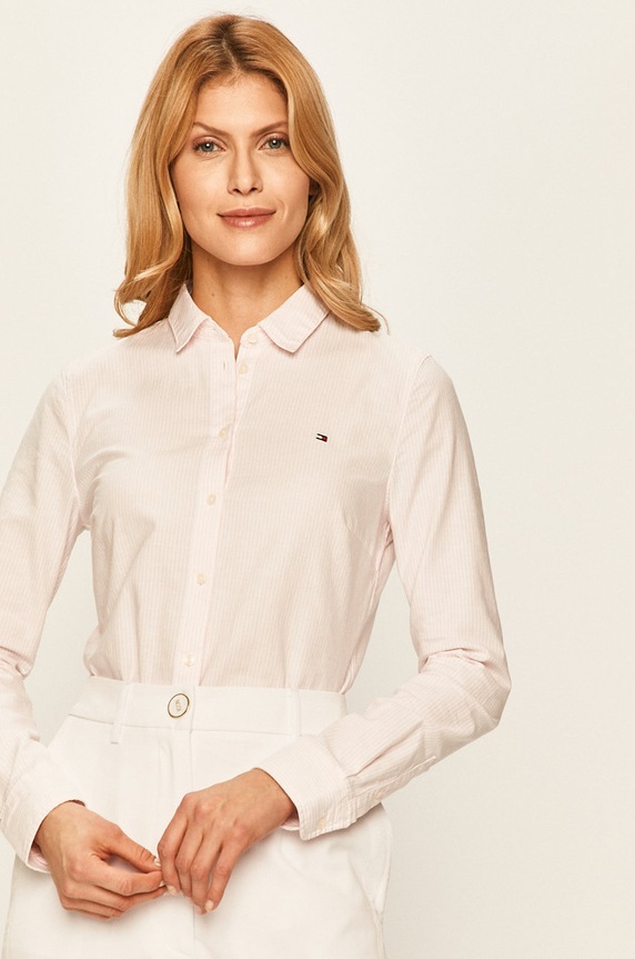 Tommy Hilfiger - Πουκάμισο slim ροζ 1M87657820