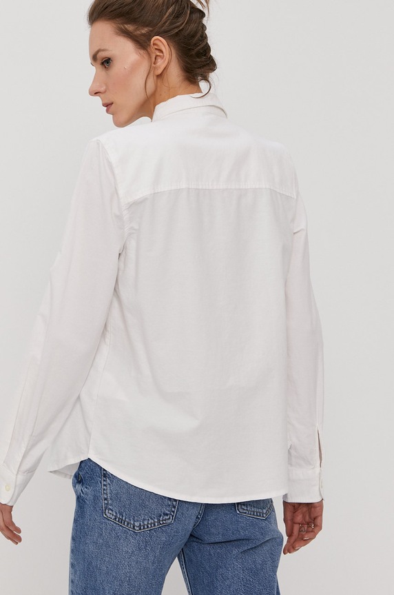 Pieces koszula bawełniana biały 17087952