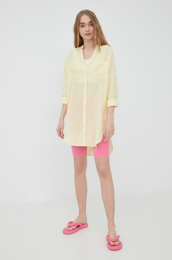Odzież Vero Moda koszula bawełniana 10221554.LemonMerin żółty