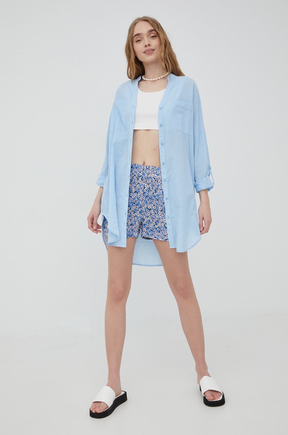 Oblečenie Bavlnená košeľa Vero Moda 10221554.BlueBell modrá