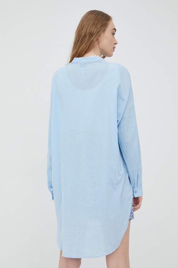 Bavlnená košeľa Vero Moda modrá 10221554.BlueBell
