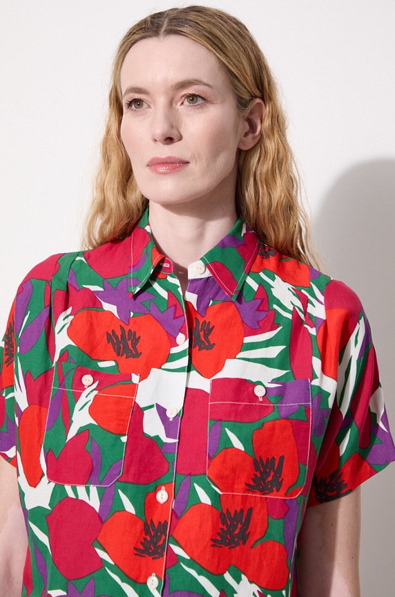 A.P.C. linen blend shirt VIAJQ.F12504 multicolor