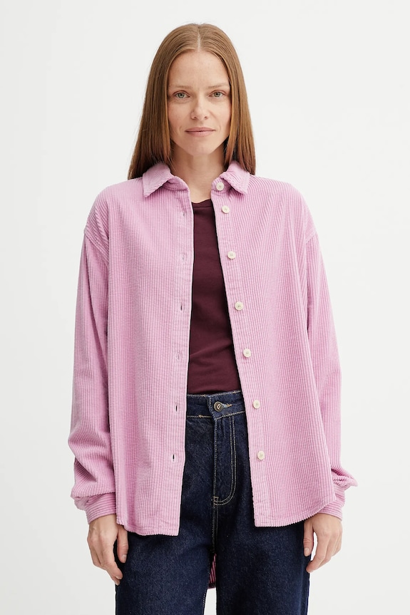 Хлопковая рубашка American Vintage casual розовый PADO06A