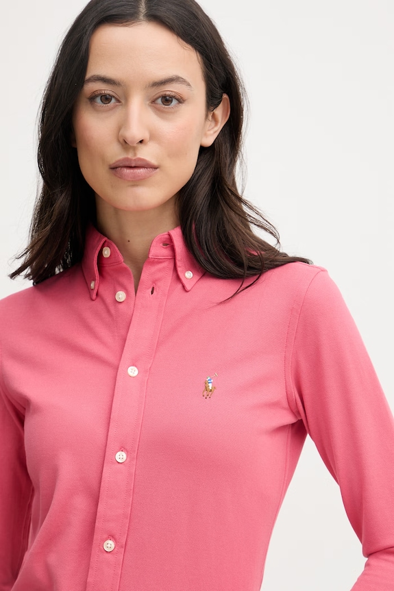 Polo Ralph Lauren Cămașă oxford din bumbac de damă roz 211924258