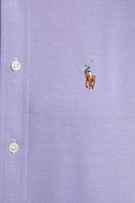 Polo Ralph Lauren oxford košulja za žene od pamuka 211924258 ljubičasta