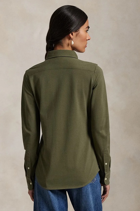 Polo Ralph Lauren cămașă oxford pentru femei, din bumbac 211924258 verde SS26