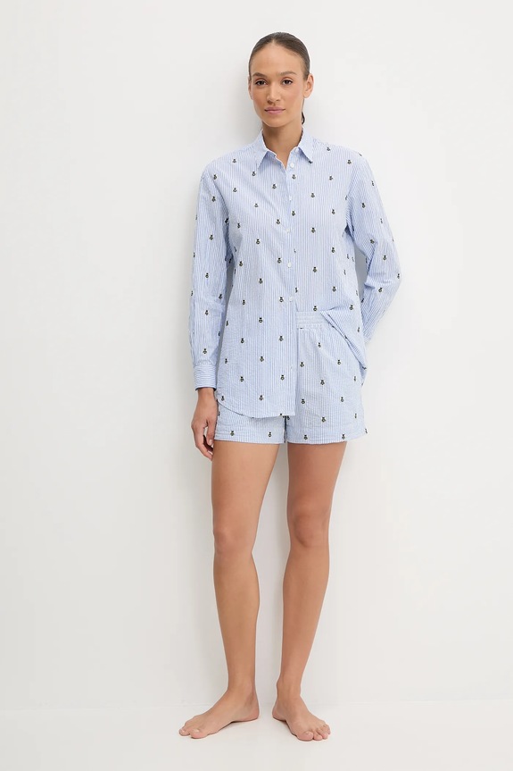 MC2 Saint Barth camicia in cotone BRIG001 blu AA00