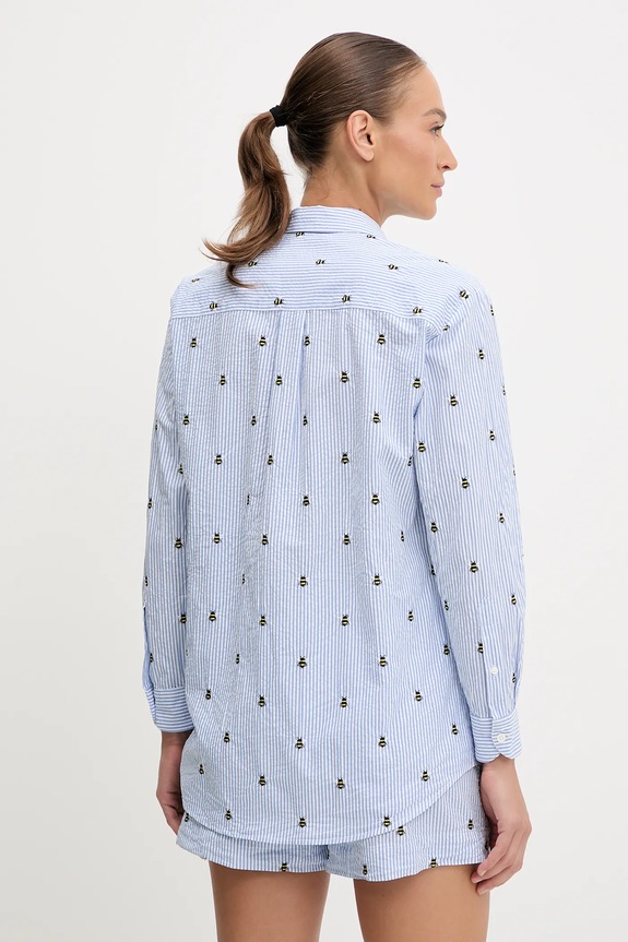 Abbigliamento MC2 Saint Barth camicia in cotone BRIG001 blu